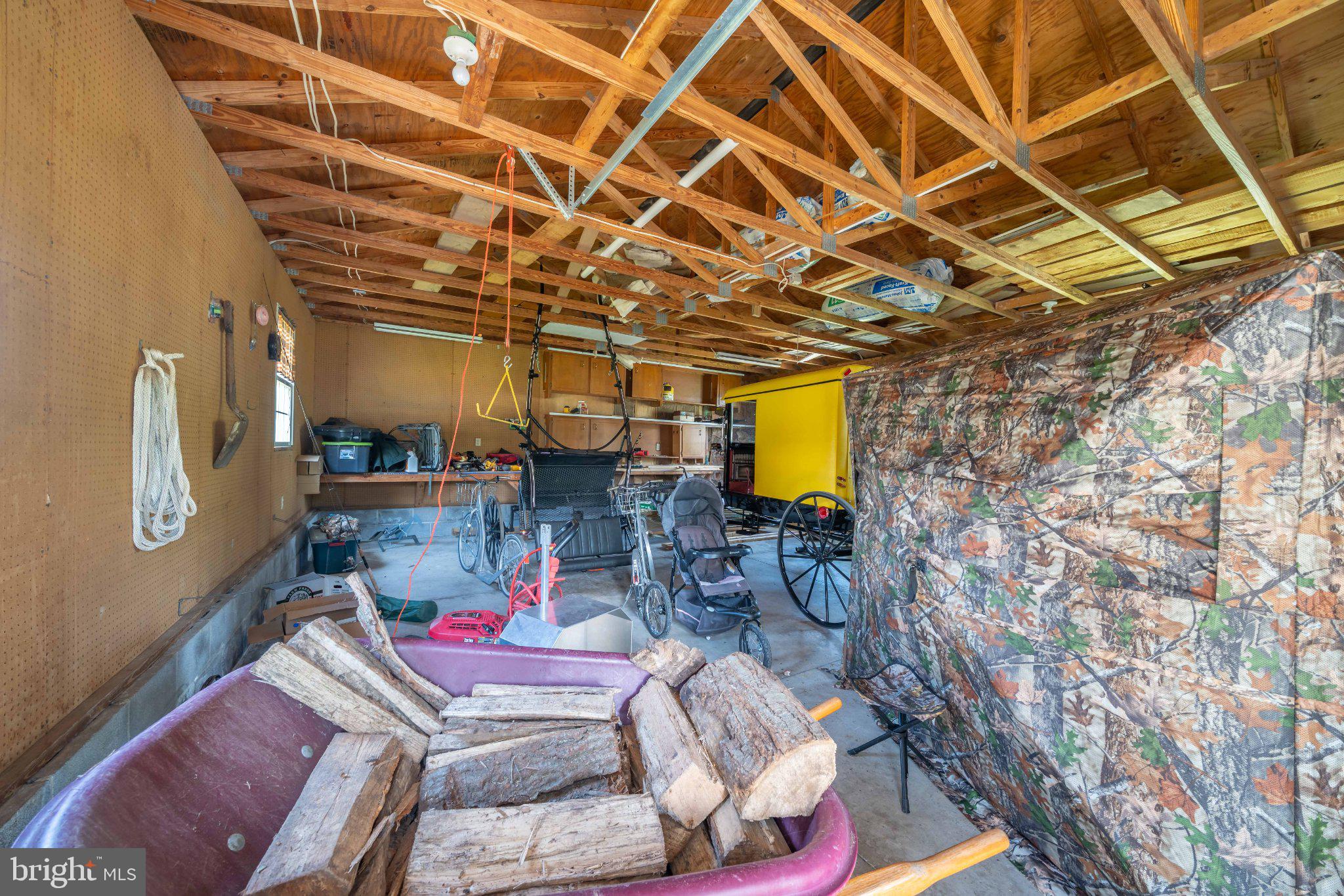 340 Applehouse Road Belleville, PA 17004 - Photo 68 of 76 Spacious garage with rustic charm.