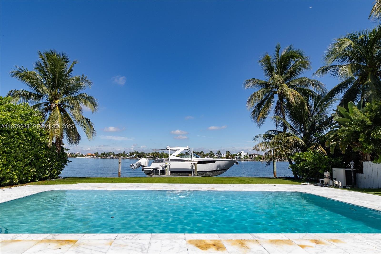 1215 North Biscayne Point Road Miami Beach, FL 33141 - Photo 54 of 54 a view of outdoor space yard and swimming pool