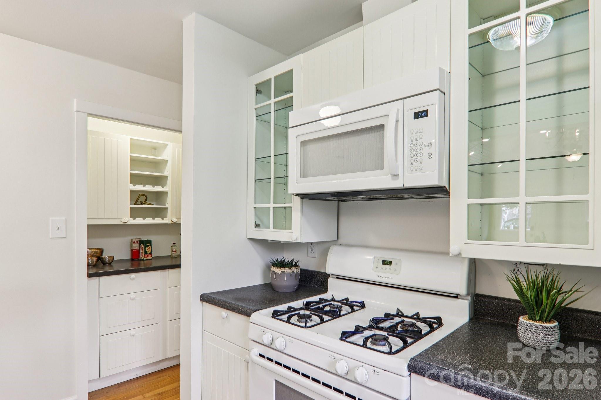 39 Short Street Asheville, NC 28801 - Photo 17 of 39 a kitchen with stainless steel appliances a stove a white cabinets and a potted plant