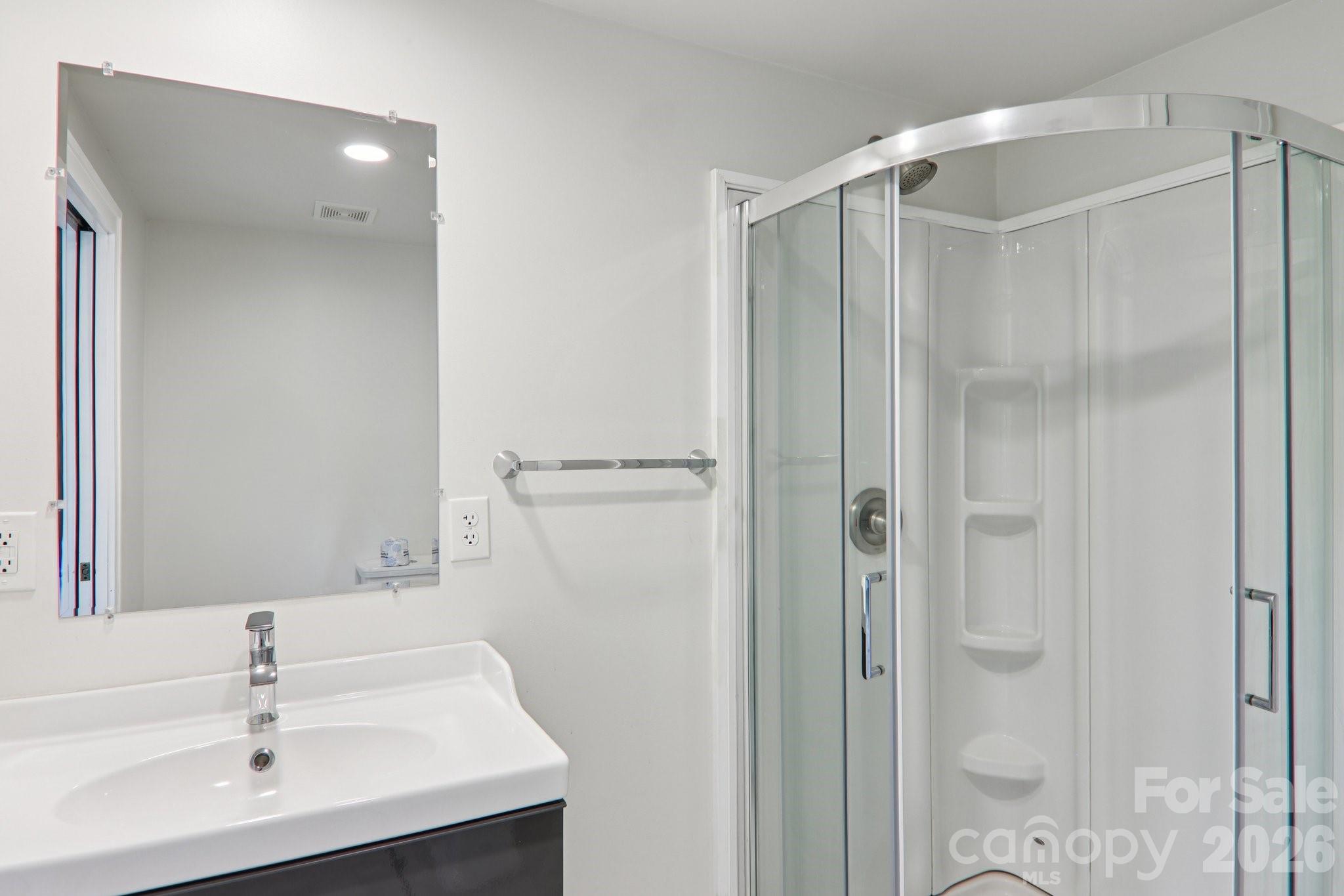 39 Short Street Asheville, NC 28801 - Photo 31 of 39 a bathroom with a sink and a mirror