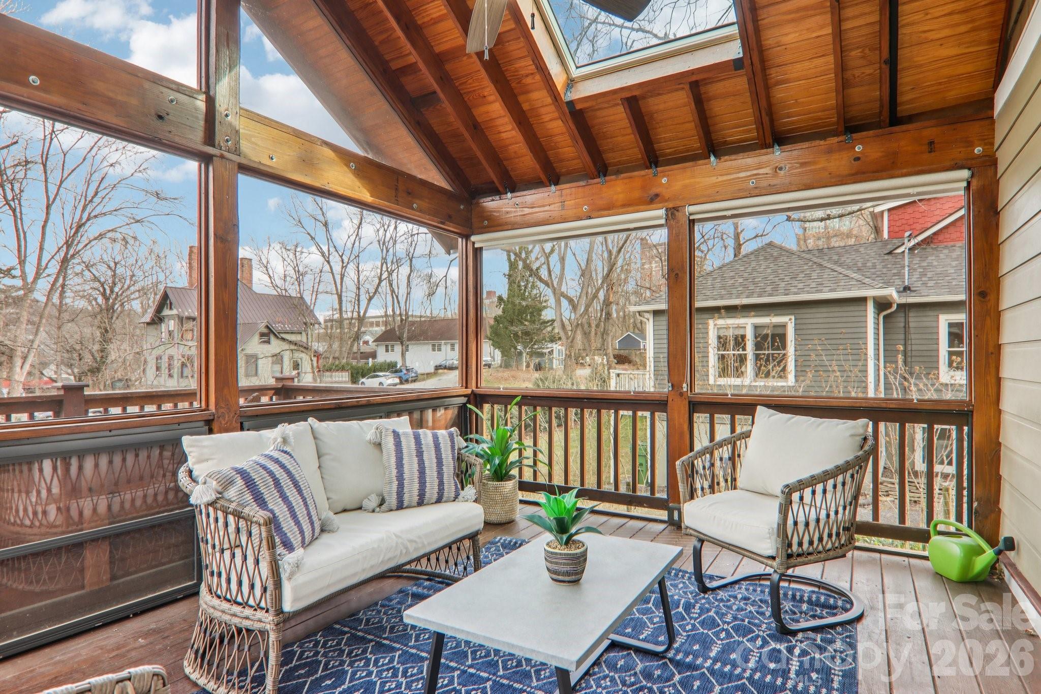 39 Short Street Asheville, NC 28801 - Photo 34 of 39 a balcony with wooden benches