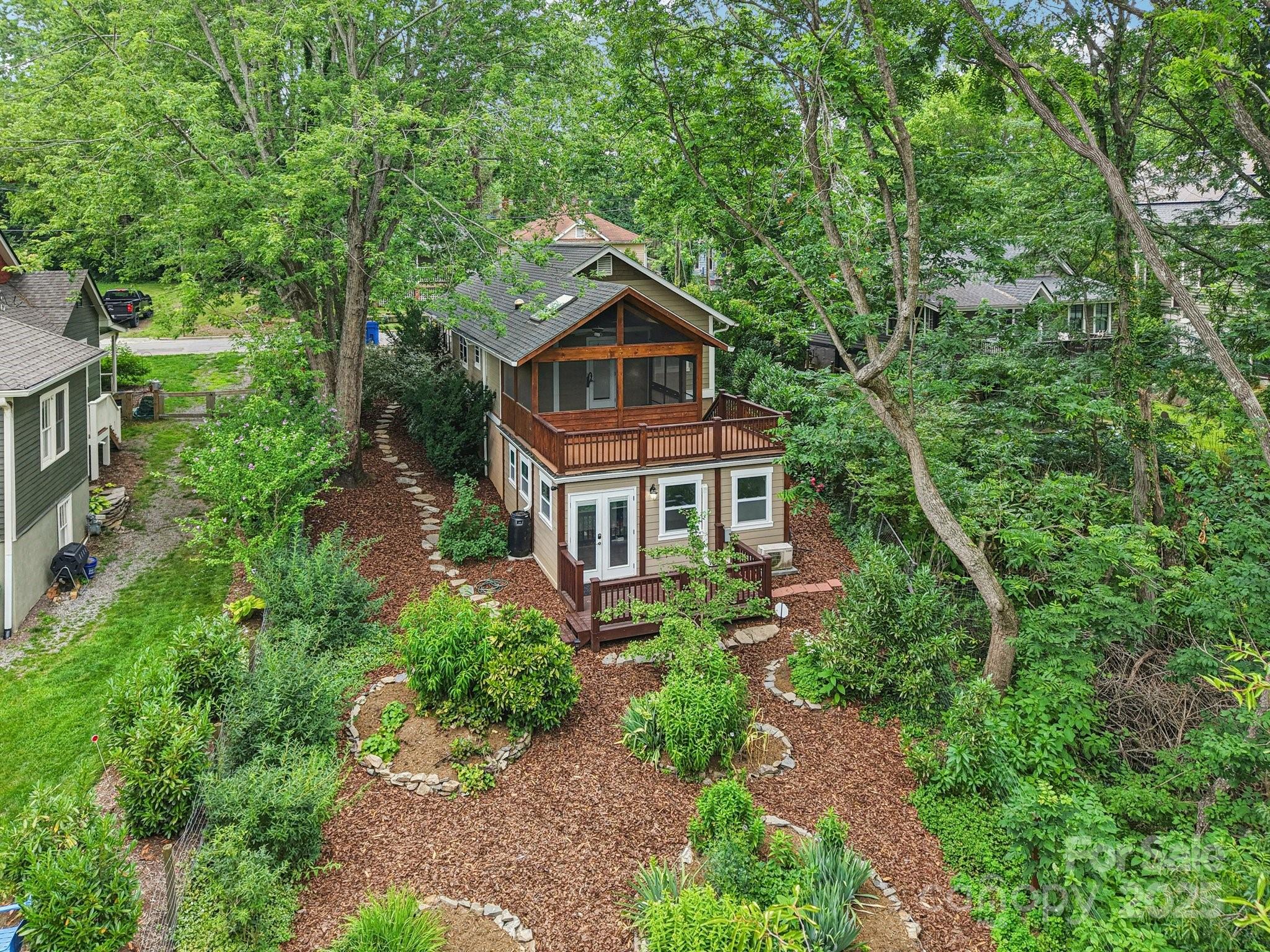 39 Short Street Asheville, NC 28801 - Photo 39 of 47 aerial view of a house with a yard