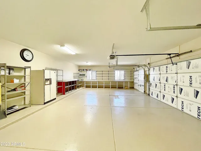 a view of a garden with an outdoor space