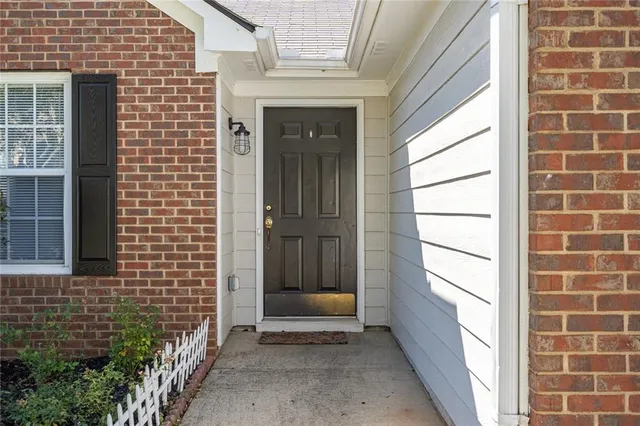 a view of front door of house