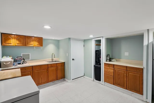 a room with a washer and dryer