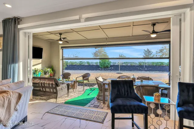 a view of a lake with houses