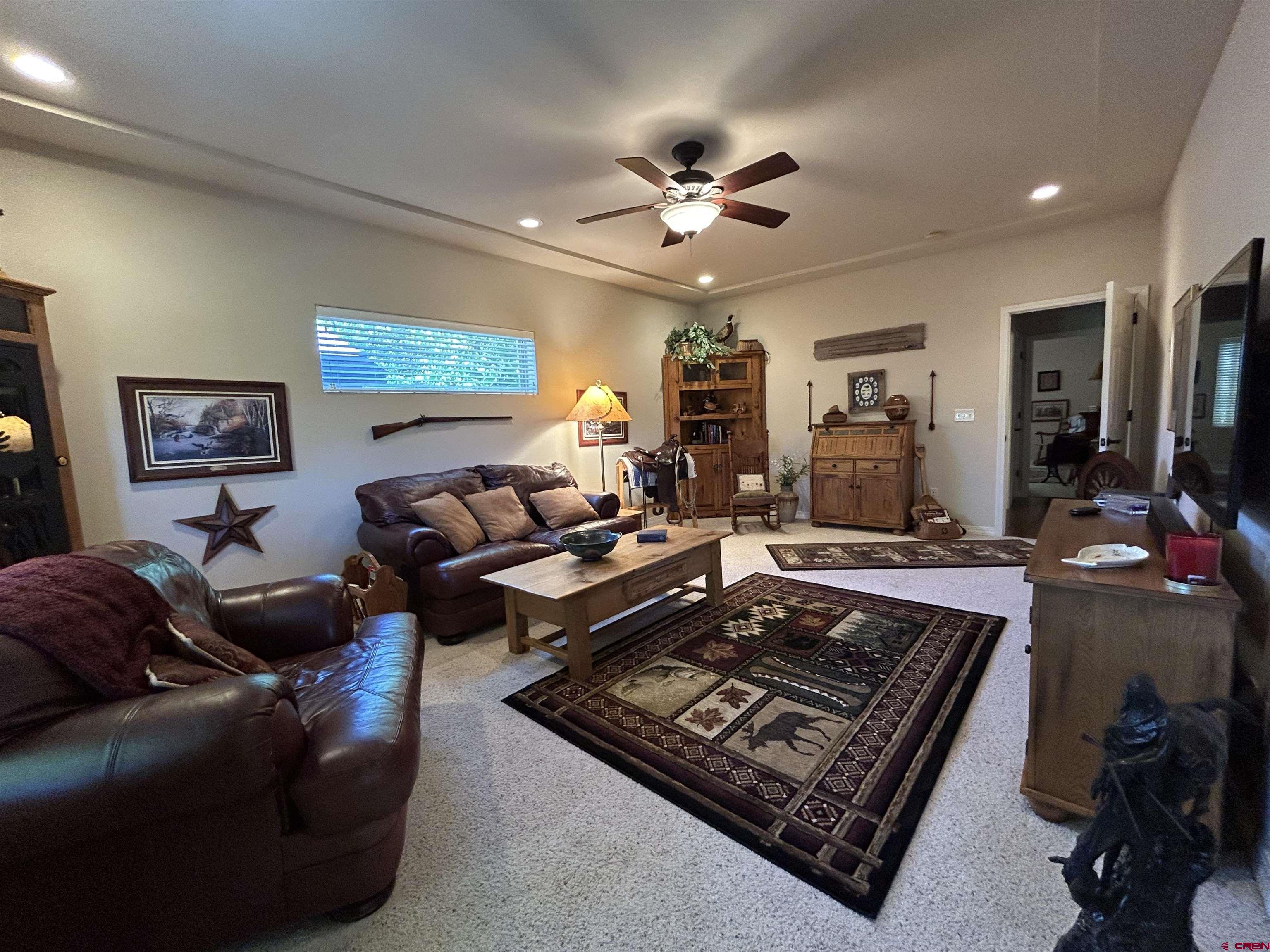 850 Southeast Pinyon Street Cedaredge, CO 81413 - Photo 21 of 45 a living room with furniture and a flat screen tv