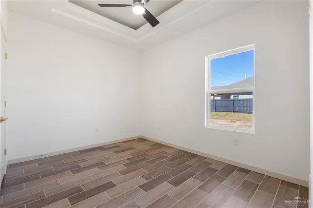 an empty room with a window