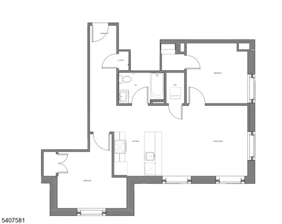 a picture of a bench in the window