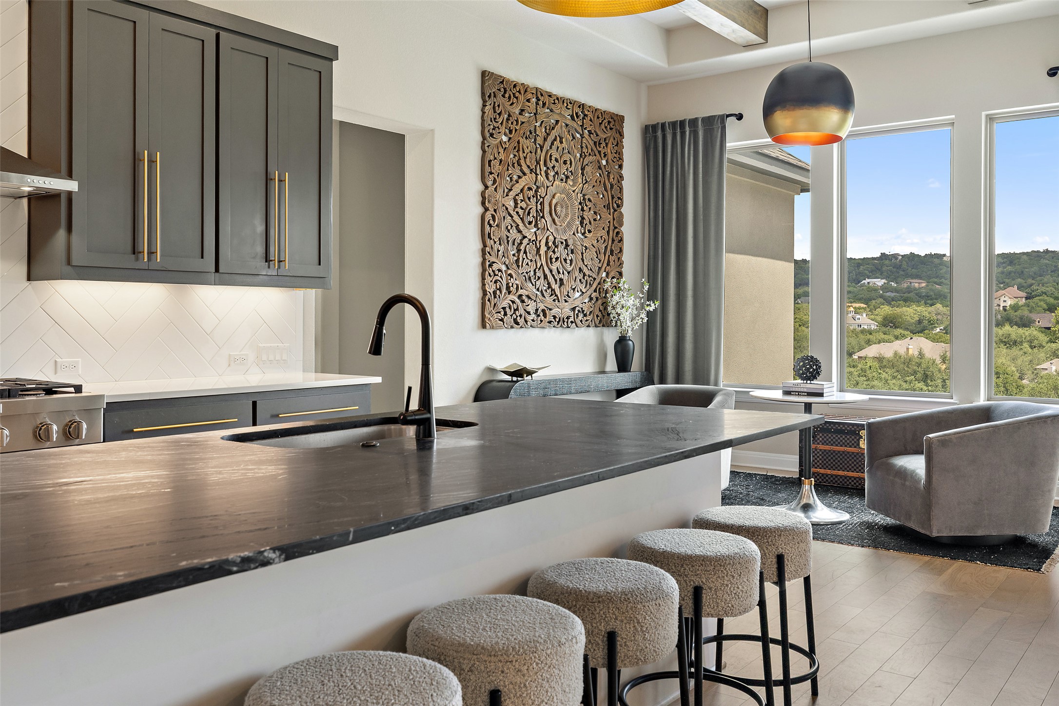 2220 Normandy View Leander, TX 78641 - Photo 19 of 40 a kitchen with a table and chairs in it