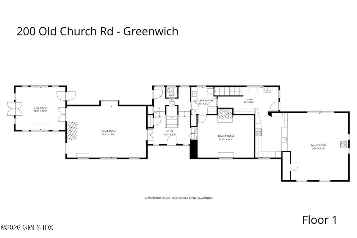 200 Old Church Road Greenwich, CT 06830 - Photo 21 of 24 Floor Plan 1st Flr