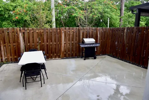 a view of outdoor space with seating space