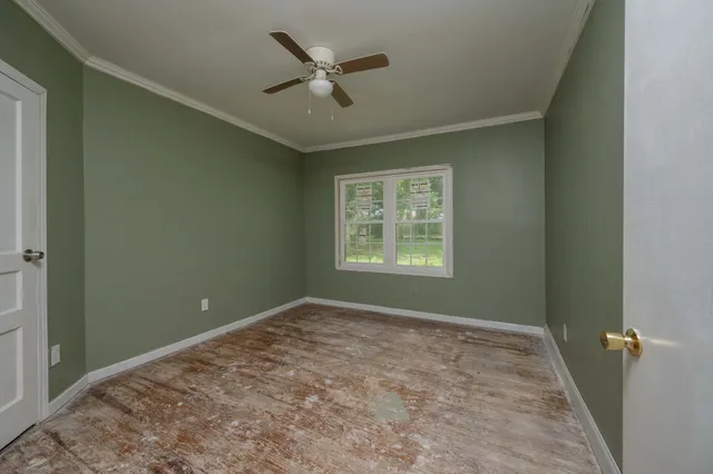 an empty room with a window