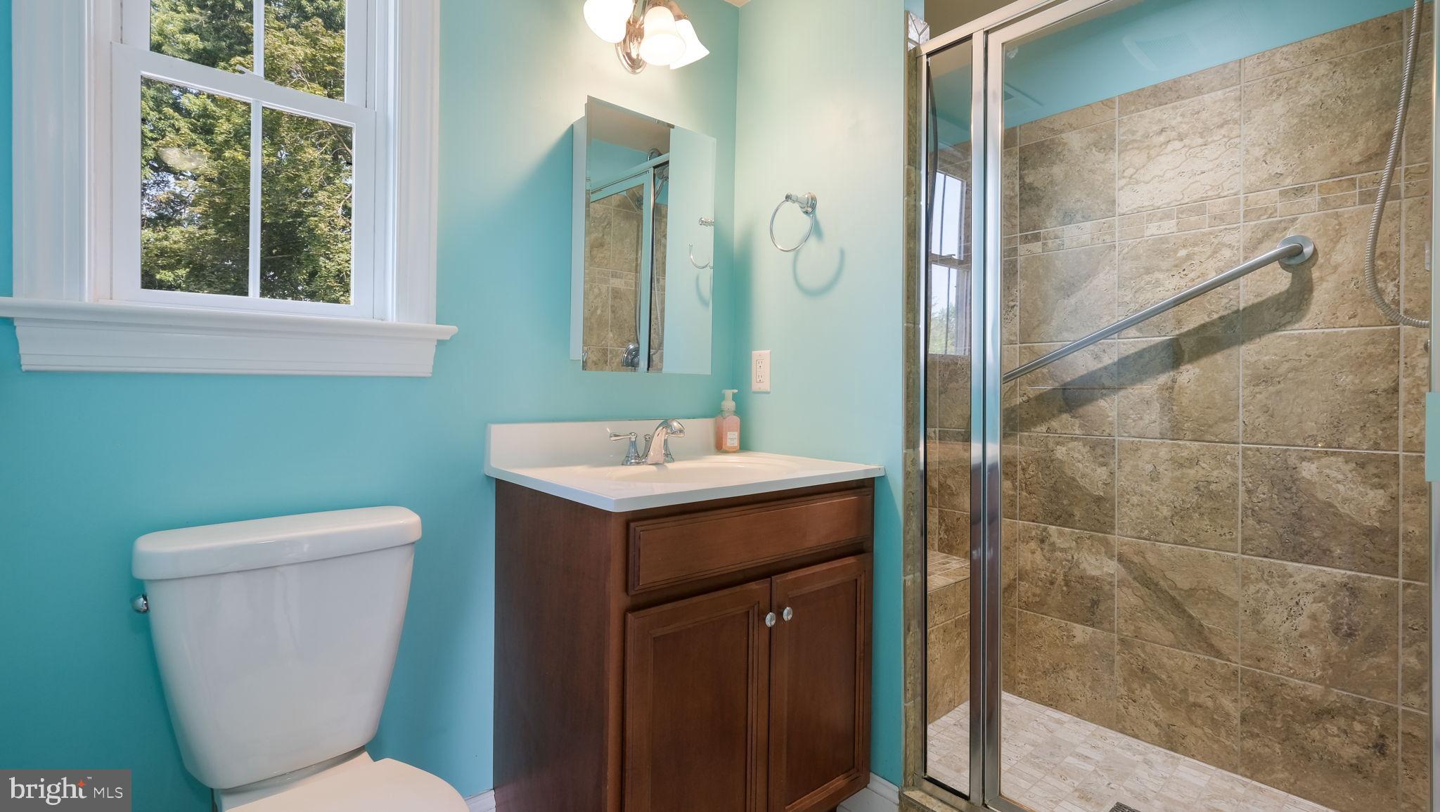 5087 Stump Road Pipersville, PA 18947 - Photo 22 of 35 Updated full bath with CT walk-in shower.