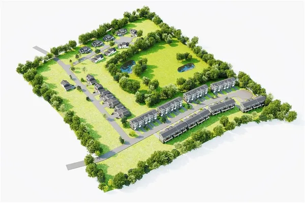 a picture of a yard with plants