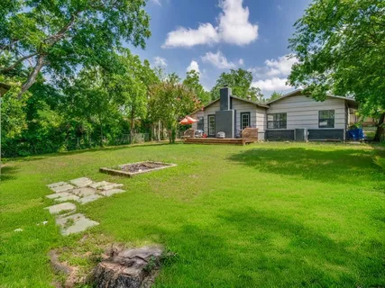 a view of garden with trees