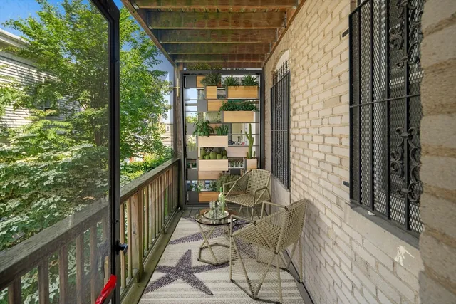 a view of outdoor space with seating