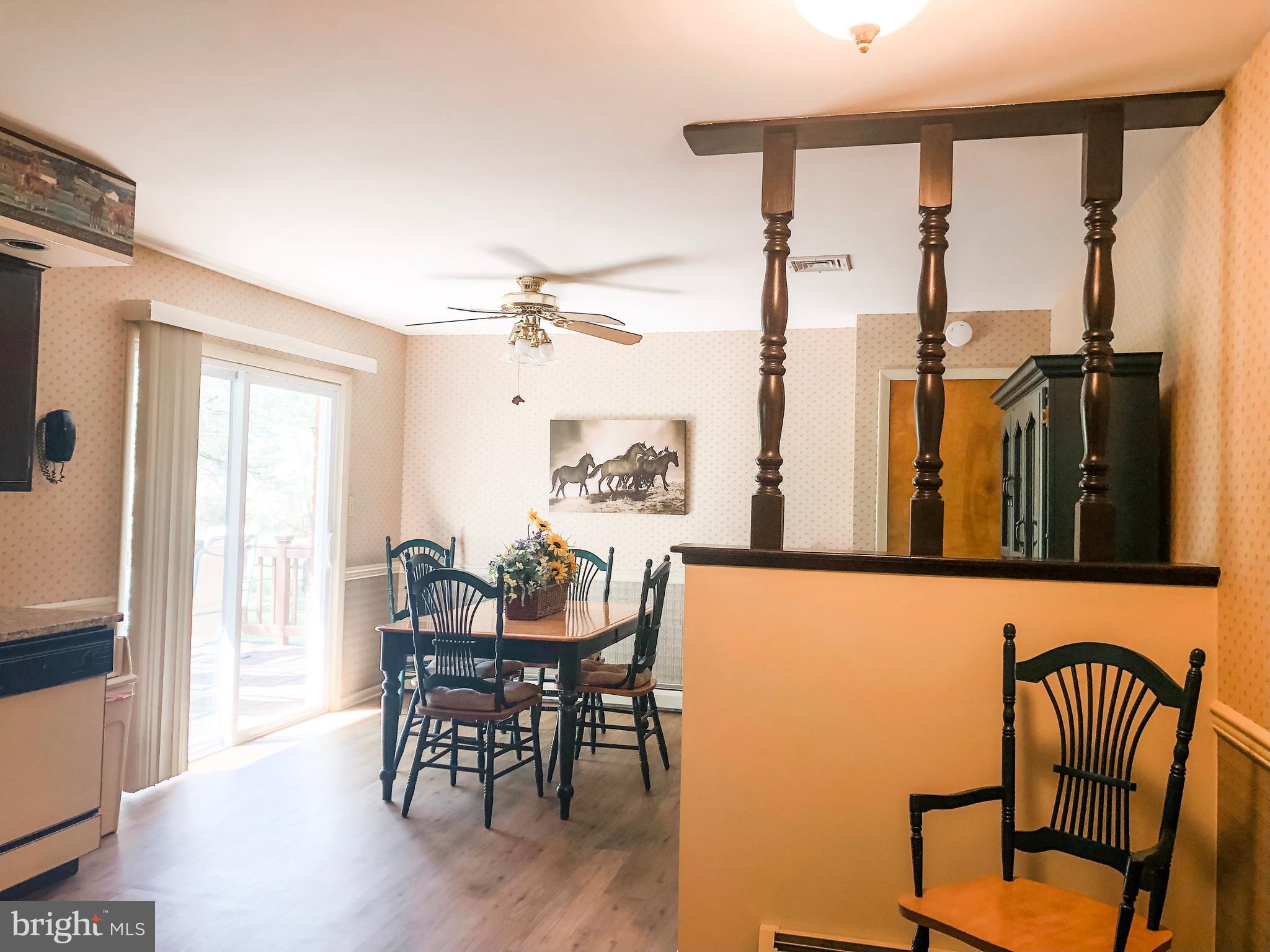 Eat in kitchen leading in to separate dining area