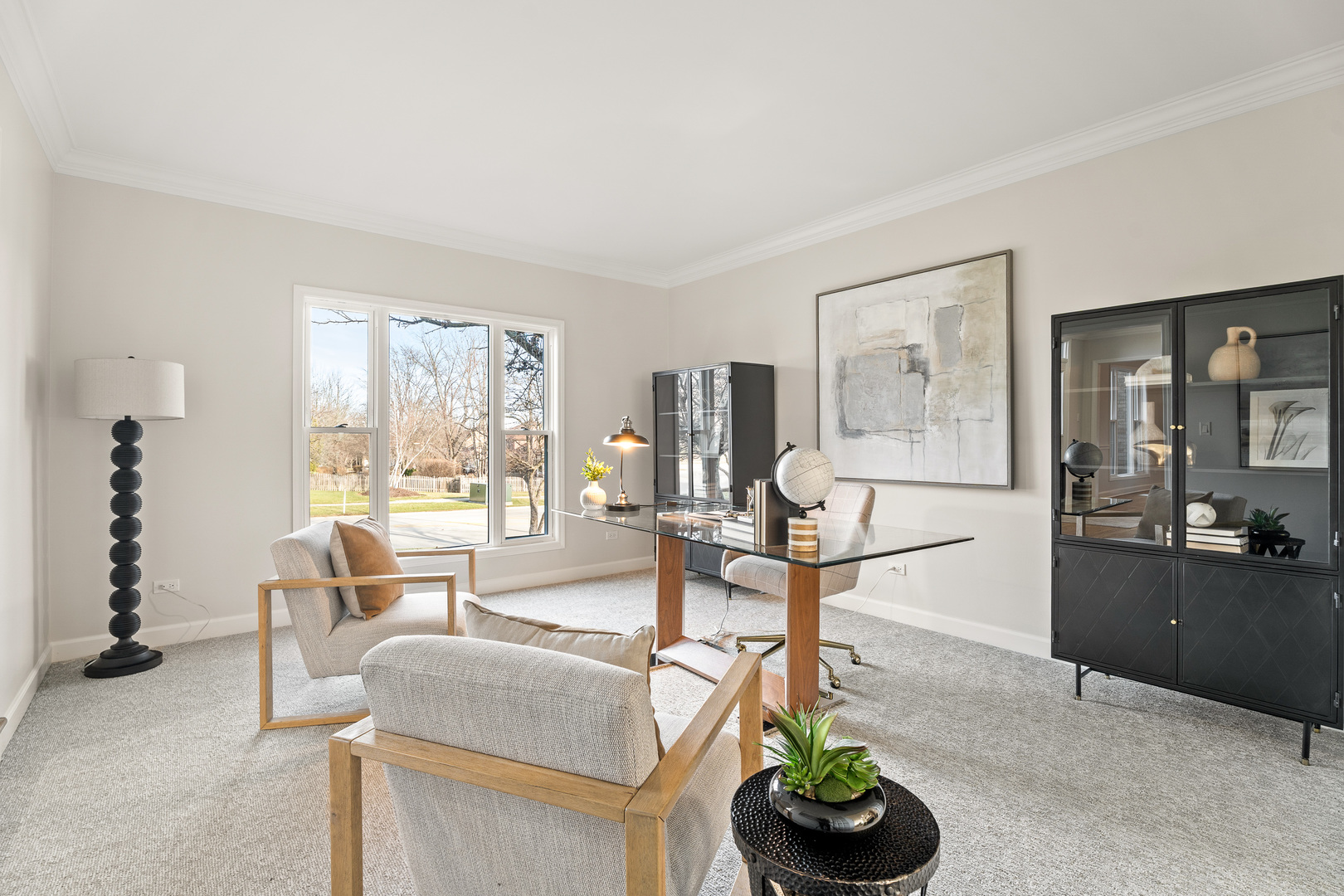 2817 Modaff Road Naperville, IL 60565 - Photo 11 of 43 a living room with furniture a dining table and a large window