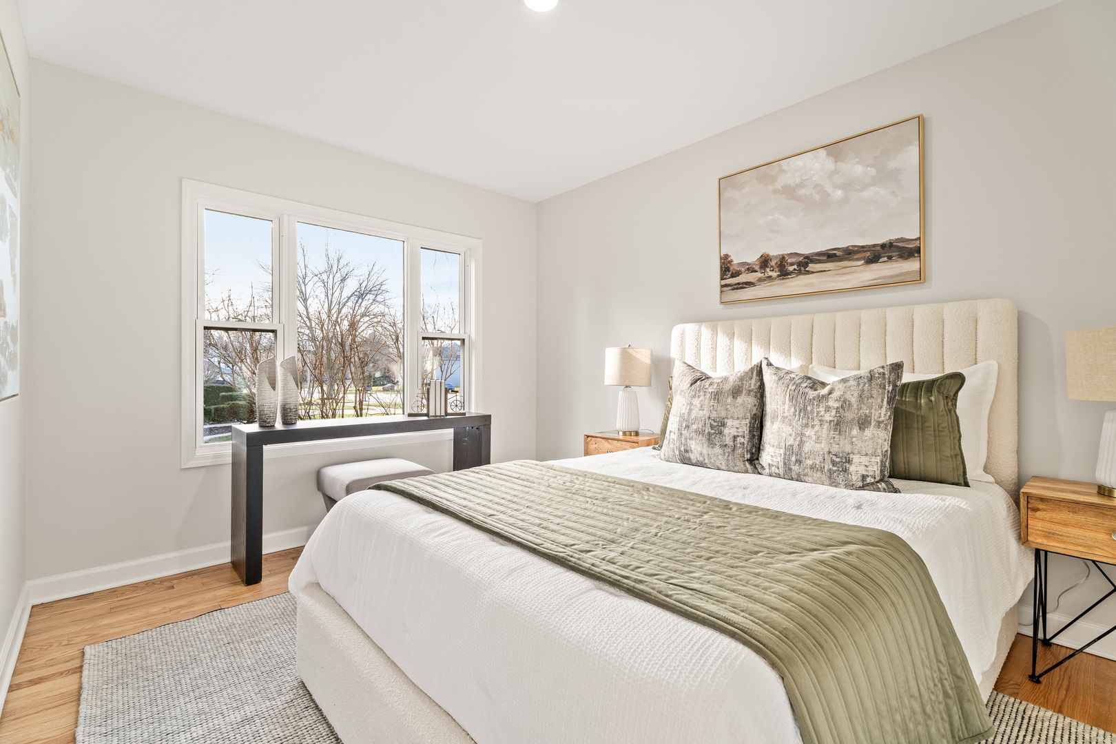 2817 Modaff Road Naperville, IL 60565 - Photo 13 of 43 a bedroom with a large bed and a large window