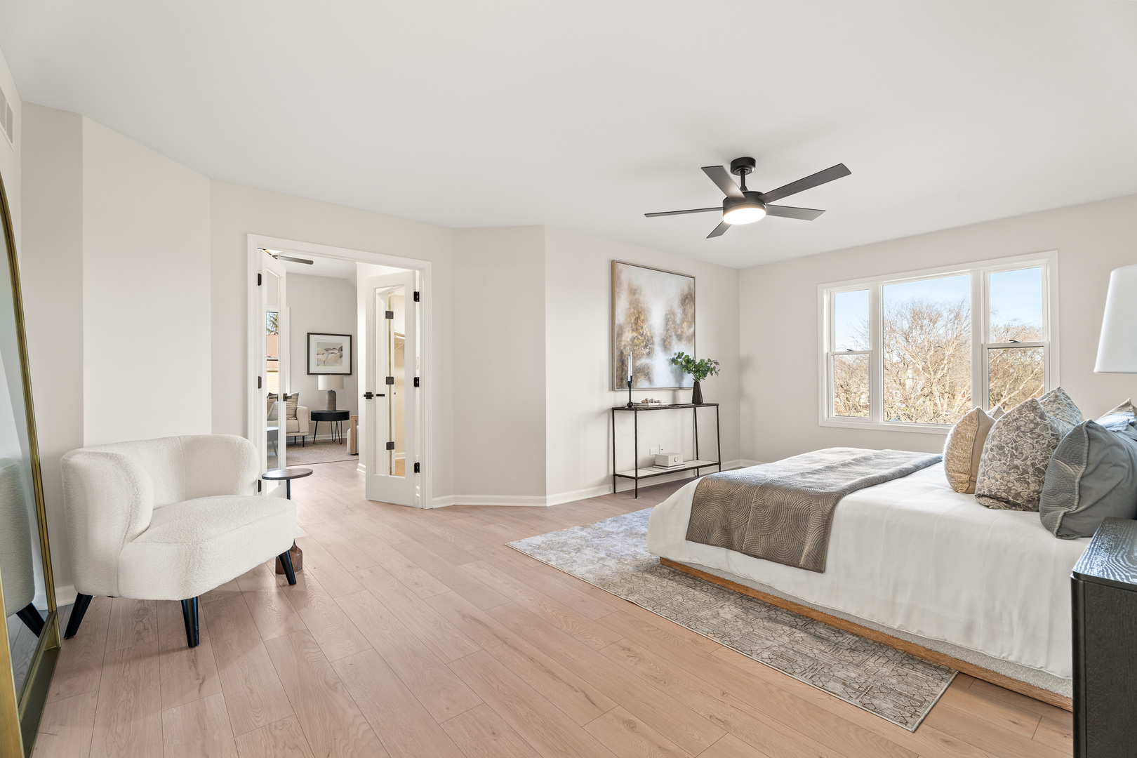 2817 Modaff Road Naperville, IL 60565 - Photo 17 of 43 a bedroom with a bed couch and a window