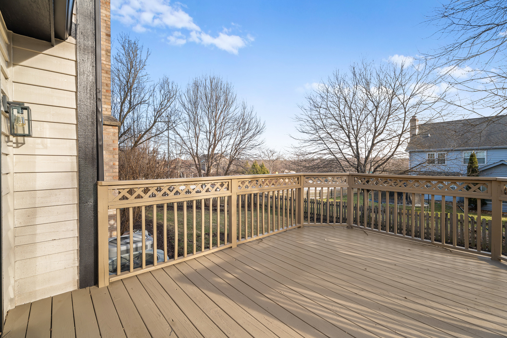 2817 Modaff Road Naperville, IL 60565 - Photo 34 of 43 a view of a balcony with wooden floor and fence