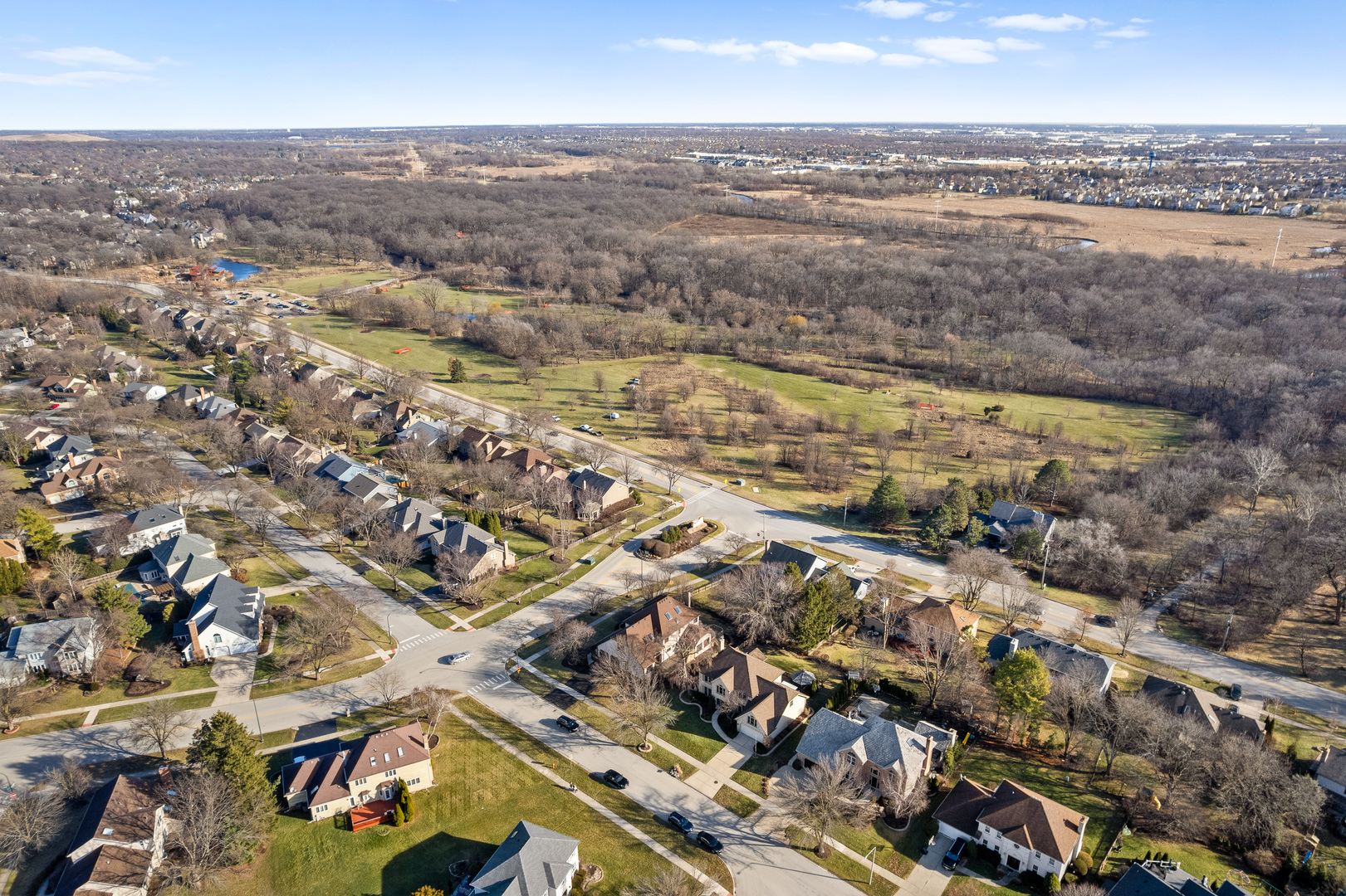 2817 Modaff Road Naperville, IL 60565 - Photo 39 of 43 an aerial view of residential building and lake view