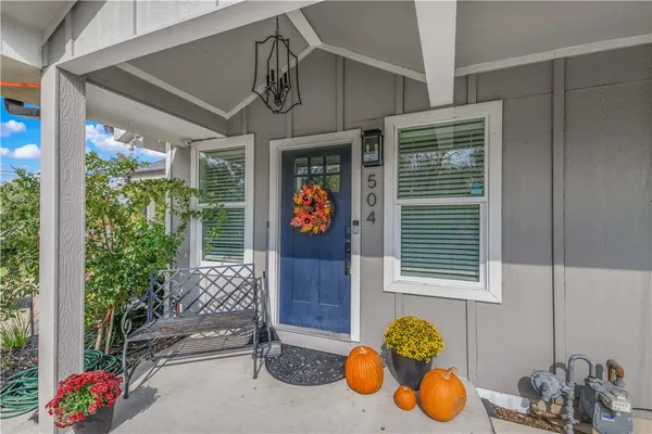 a front view of a house