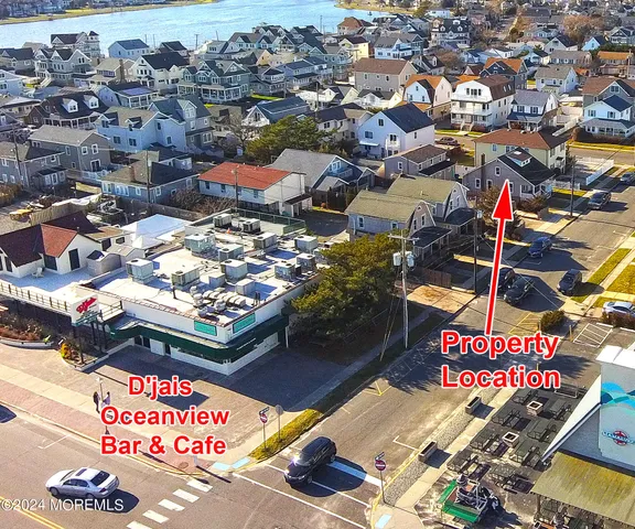 an aerial view of an outdoor space