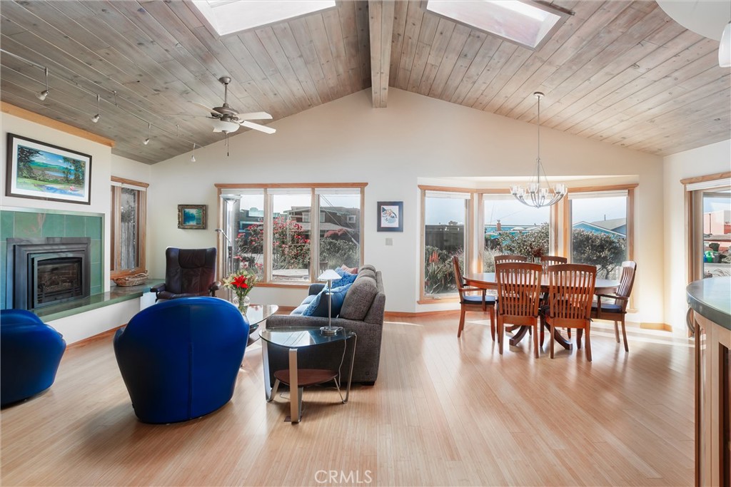 10 11th Street Cayucos, CA 93430 - Photo 9 of 33 a living room with furniture and a fireplace