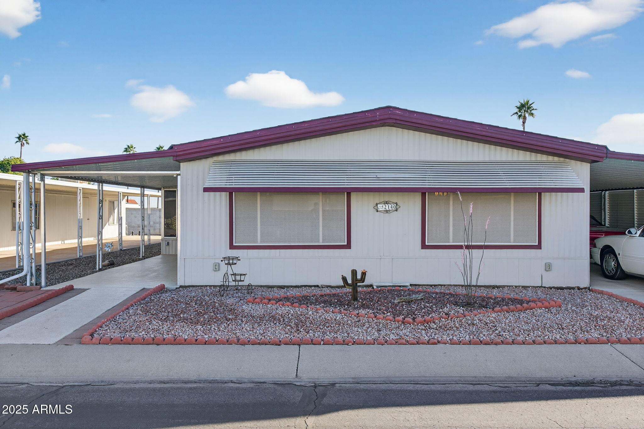 a front view of a house