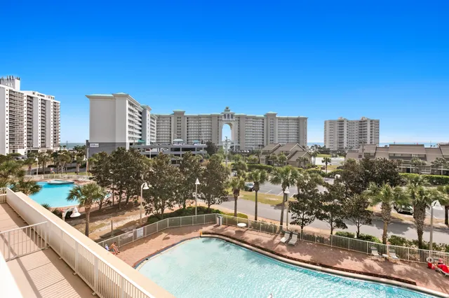 a view of a city with tall buildings