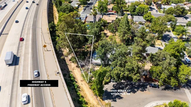 a view of a garden with an outdoor space