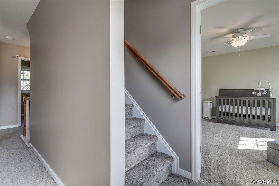 231 Wallingham Drive Midlothian, VA 23114 - Photo 37 of 50 Stairs to the 3rd floor bonus area.