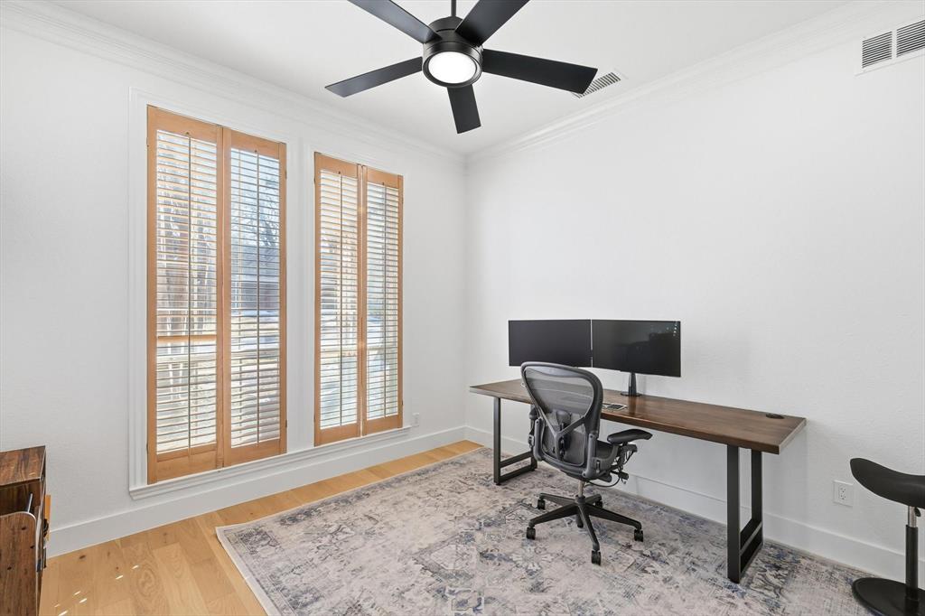117 Sand Point Court Coppell, TX 75019 - Photo 9 of 40 a view of a workspace with furniture and a window