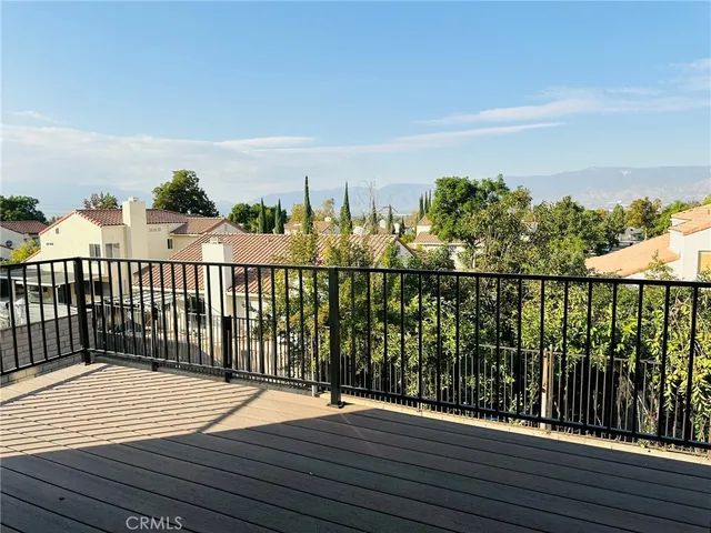 a view of wooden deck