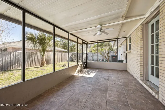 a view of an entryway with a window