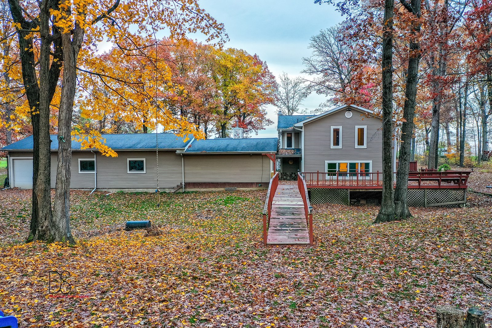 2863 East 2575th Road Marseilles, IL 61341 - Photo 10 of 37 a backyard of a house with barbeque oven fire pit table and chairs