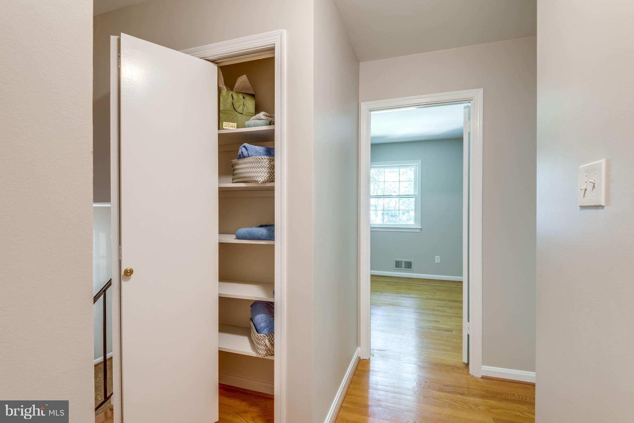2402 Black Cap Lane Reston, VA 20191 - Photo 14 of 30 Upper Bedroom Level Linen Closet