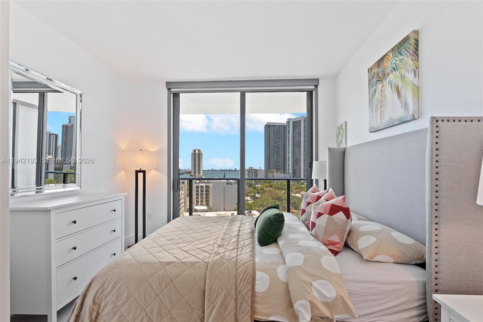 121 Northeast 34th Street, Unit 1008 Miami, FL 33137 - Photo 20 of 52 a bedroom with a bed and a window