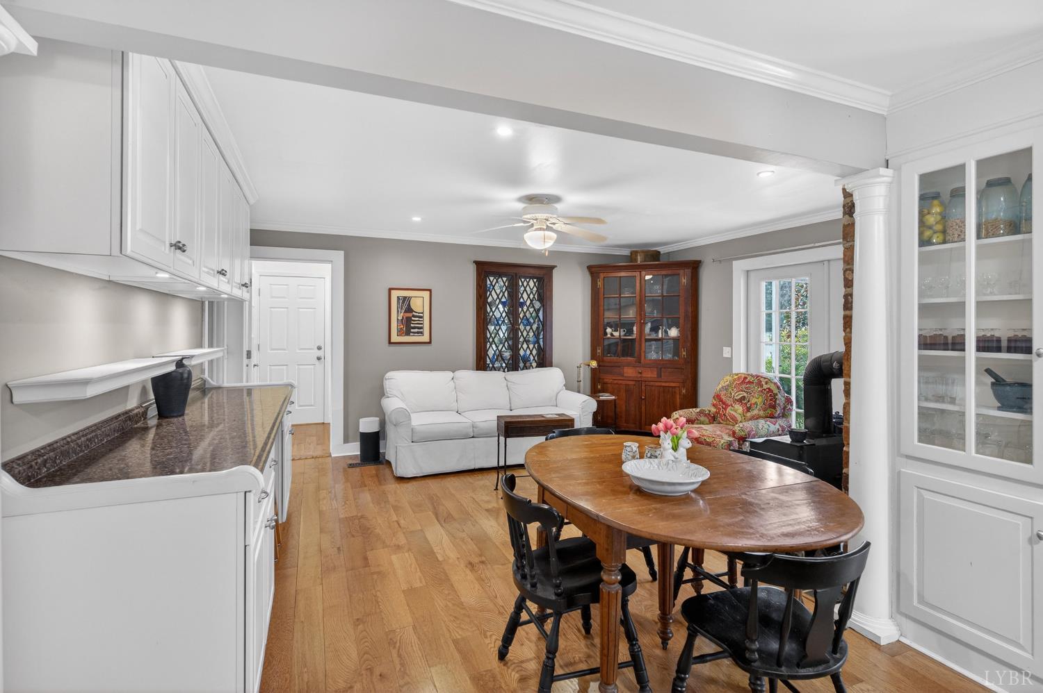 3805 Whipping Creek Road Gladys, VA 24554 - Photo 20 of 96 a view of a dining room with furniture and wooden floor