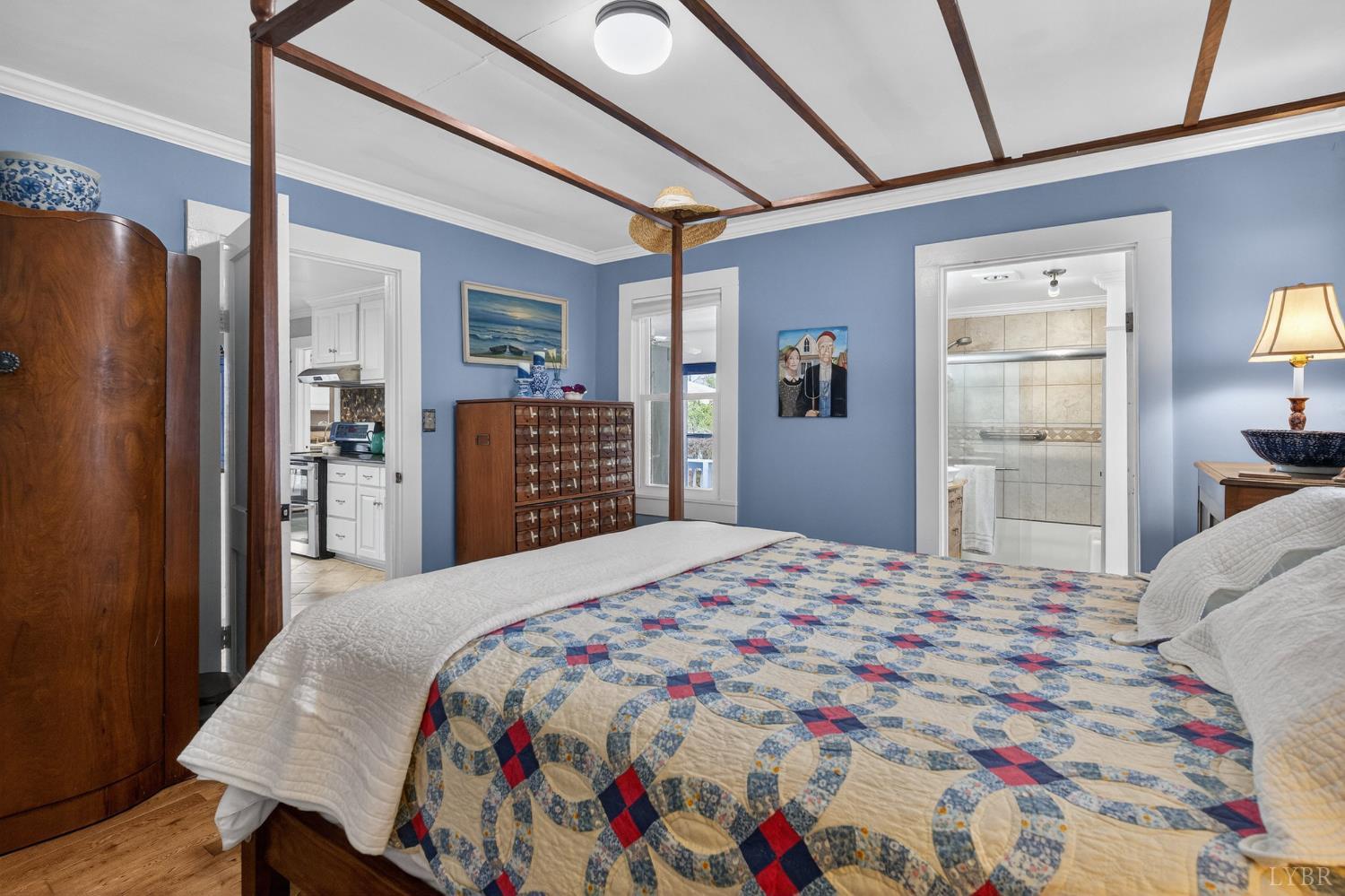 3805 Whipping Creek Road Gladys, VA 24554 - Photo 29 of 96 a bedroom with a bed and wooden floor