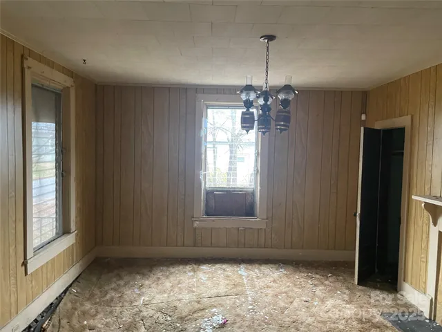 a door view with a fireplace