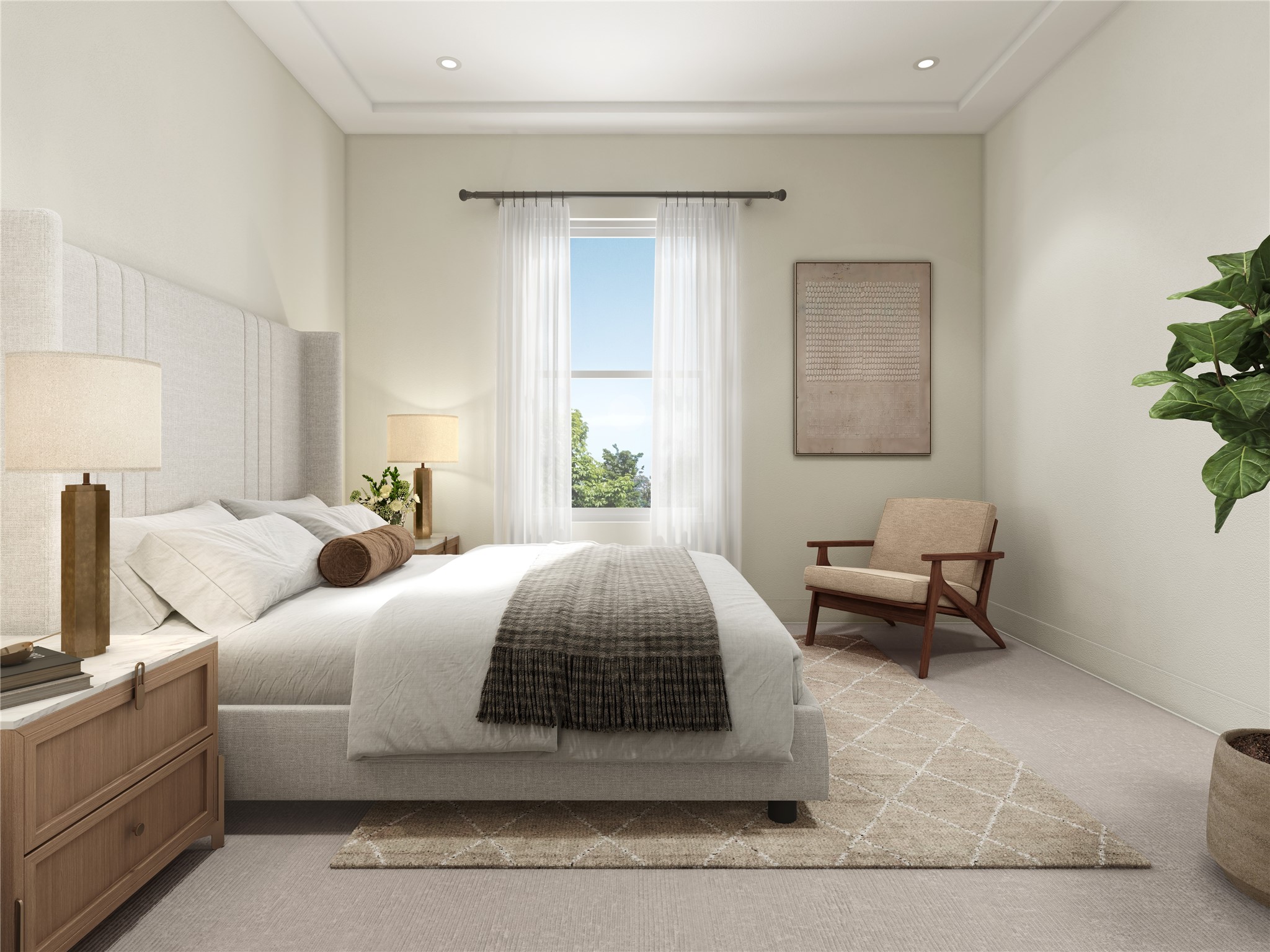 5315 Lambeth Riverside Drive Houston, TX 77091 - Photo 7 of 18 One of two spacious guest bedrooms featuring tall ceilings, soft natural light, and a comfortable layout—ideal for visitors, a nursery, or a second home office.