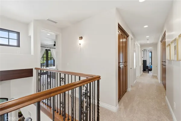 a view of stairs and an empty room