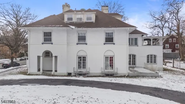 a front view of multiple houses