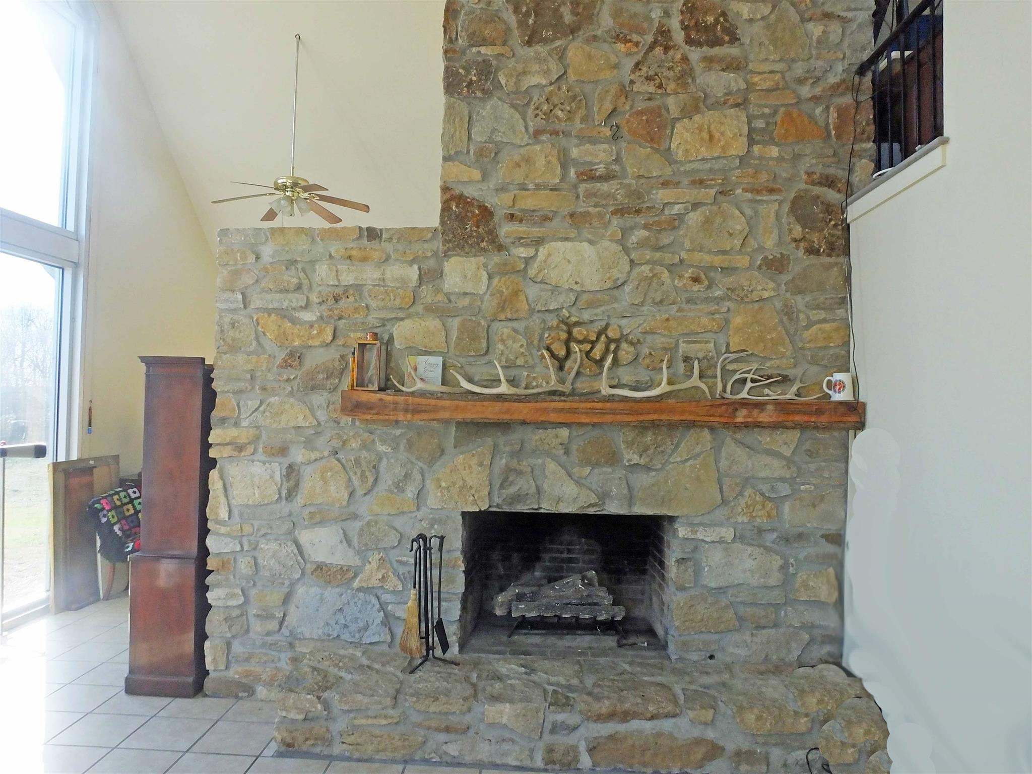 9575 Goose Branch Road Bon Aqua, TN 37025 - Photo 7 of 28 2-story, floor-to-ceiling, stone fireplace