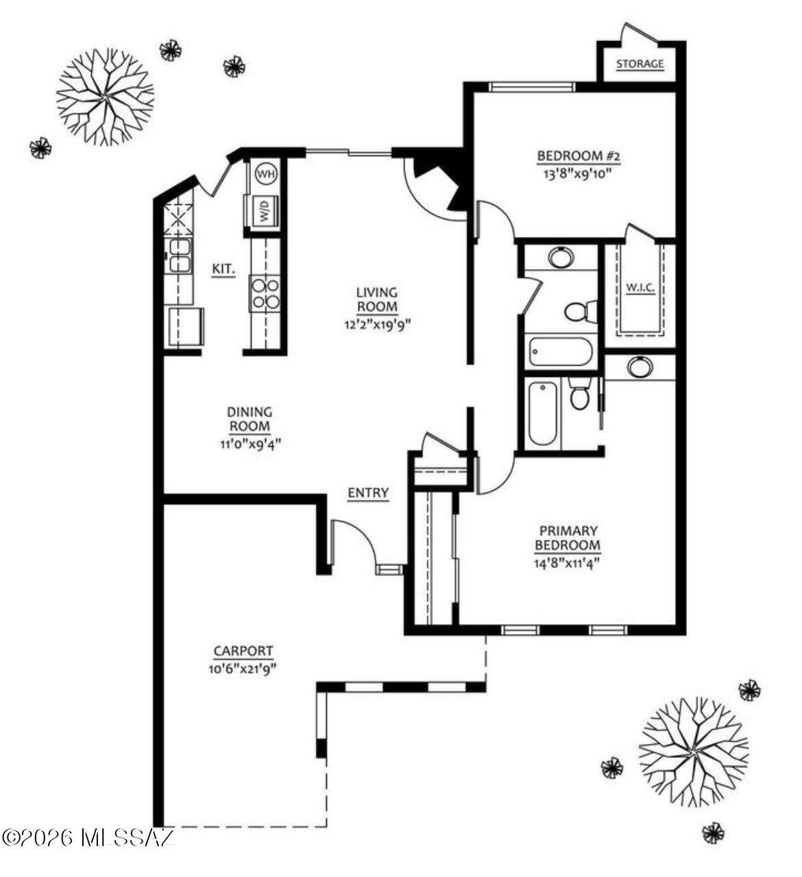 9111 North Oracle Road, Unit 110 Tucson, AZ 85704 - Photo 32 of 32 Floor plan