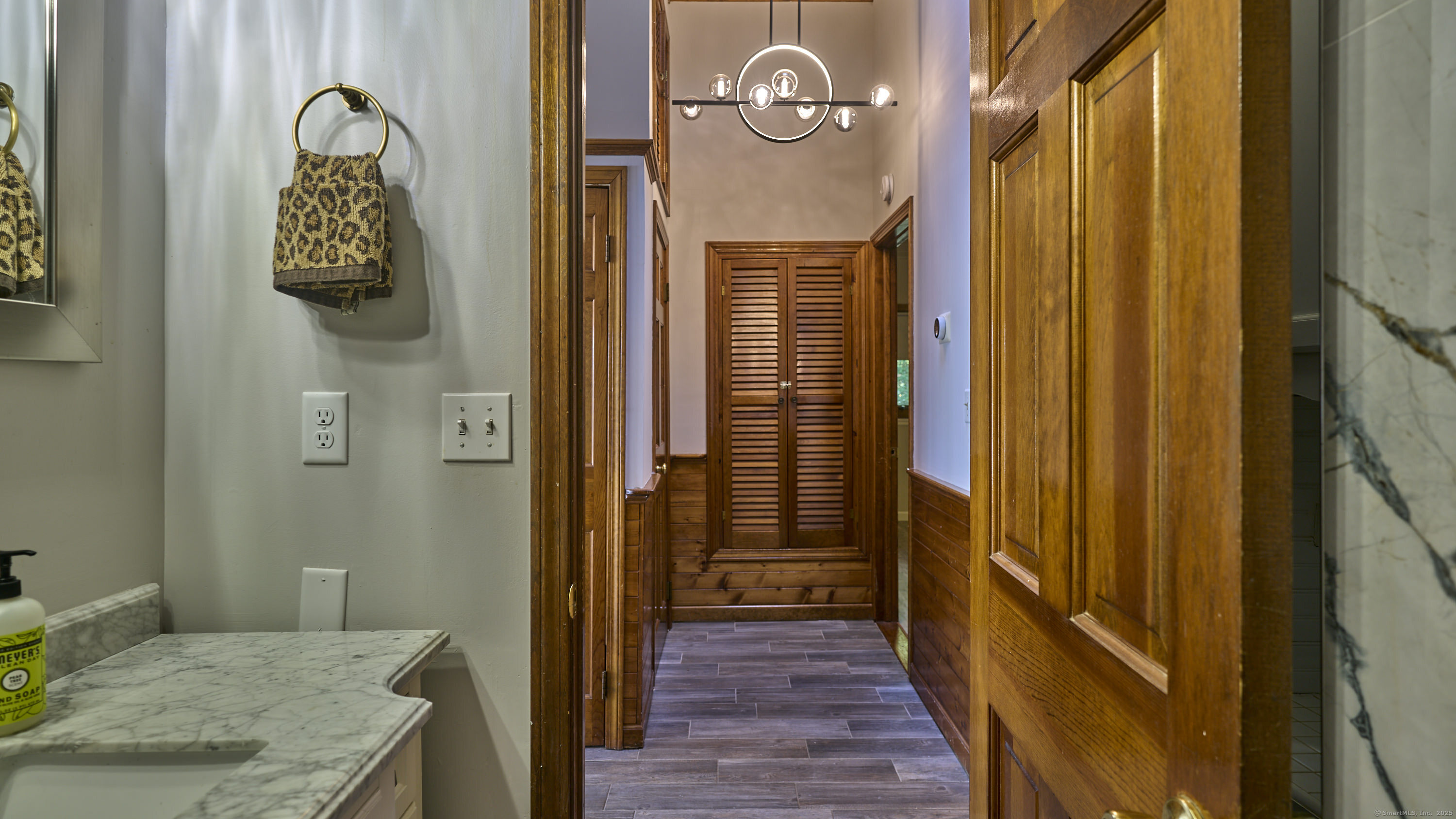 42 Dogwood Road East Haddam, CT 06469 - Photo 26 of 40 a bathroom with a granite countertop shower and a sink