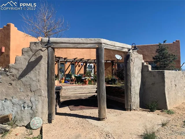 a view of a terrace with chairs